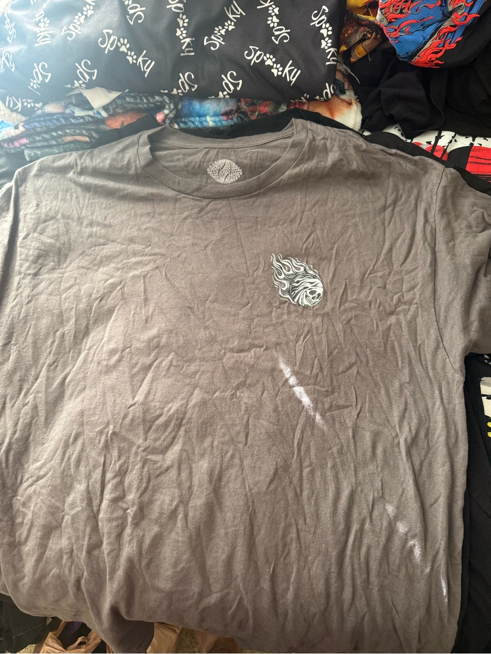 Skull fire ball shirt